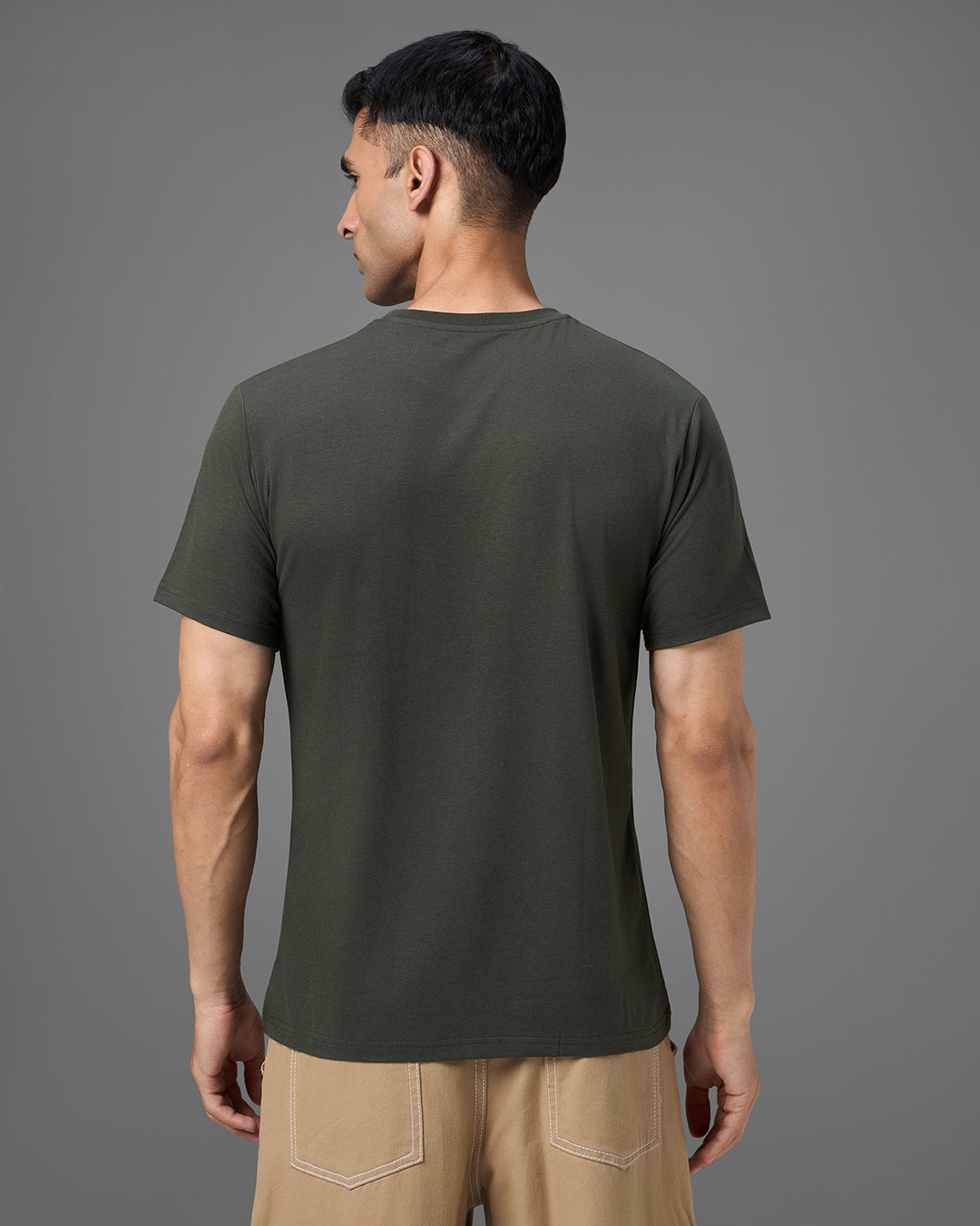 Camo Olive Bamboo Crew Neck