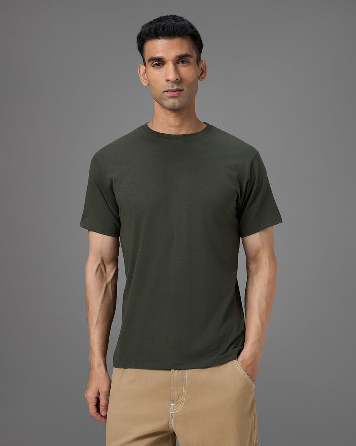 Camo Olive Bamboo Crew Neck