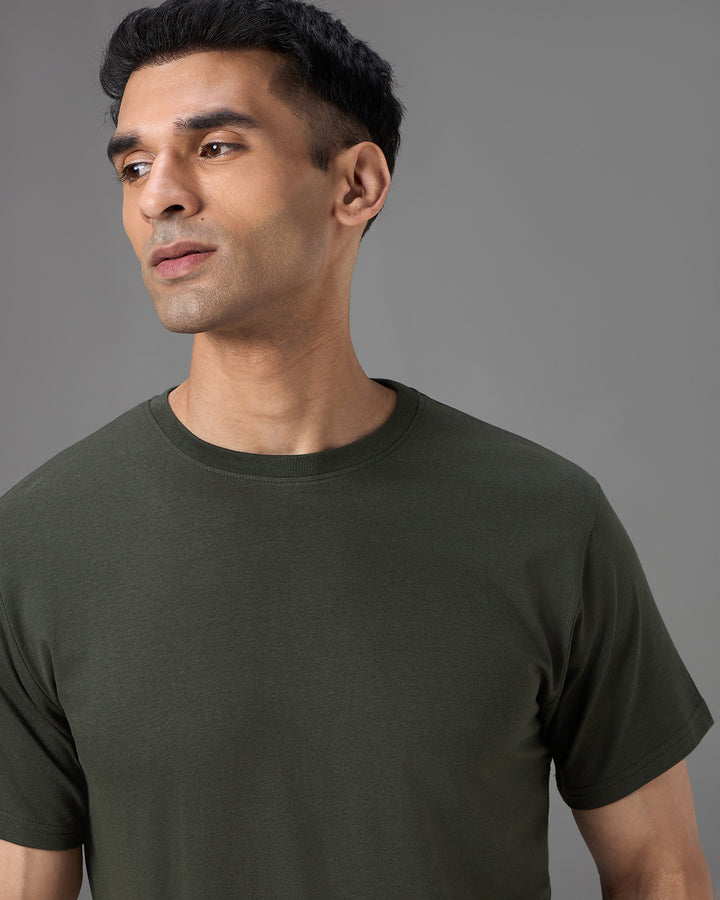 Camo Olive Bamboo Crew Neck