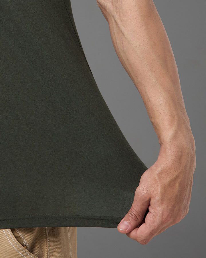 Camo Olive Bamboo Crew Neck