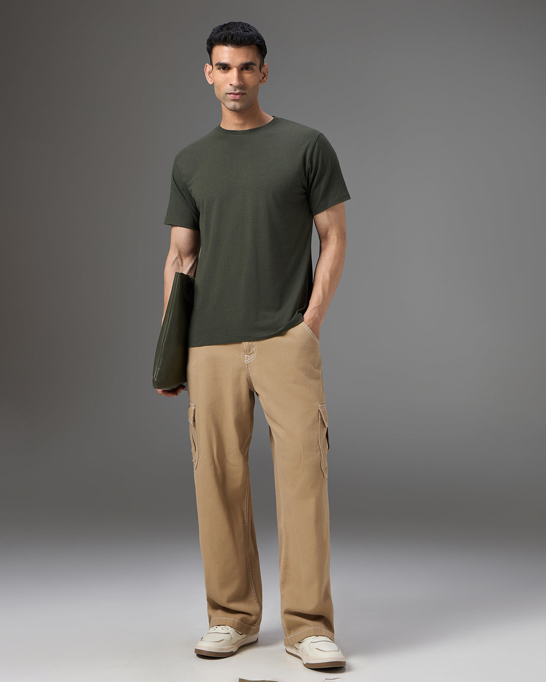 Camo Olive Bamboo Crew Neck