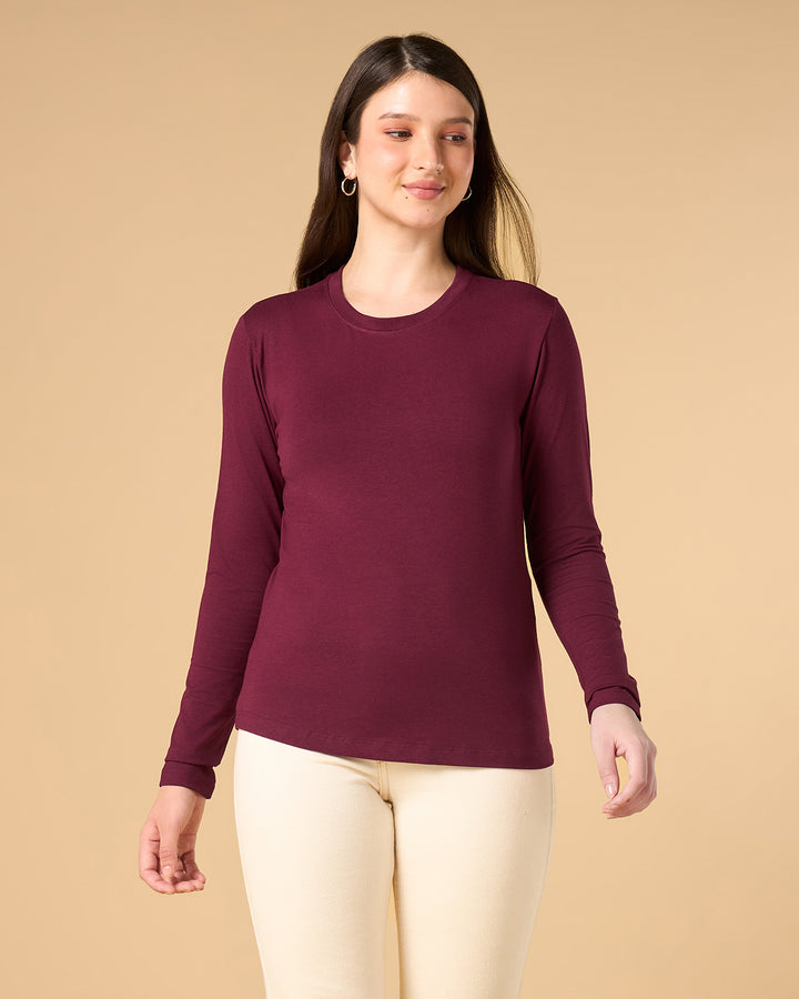 Cranberry Bamboo Full-sleeve