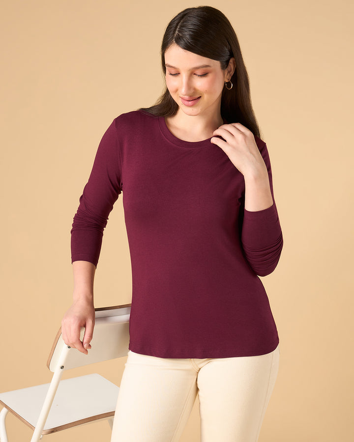 Cranberry Bamboo Full-sleeve