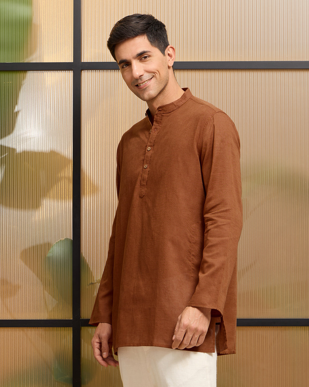 Cinnamon Linen Kurta