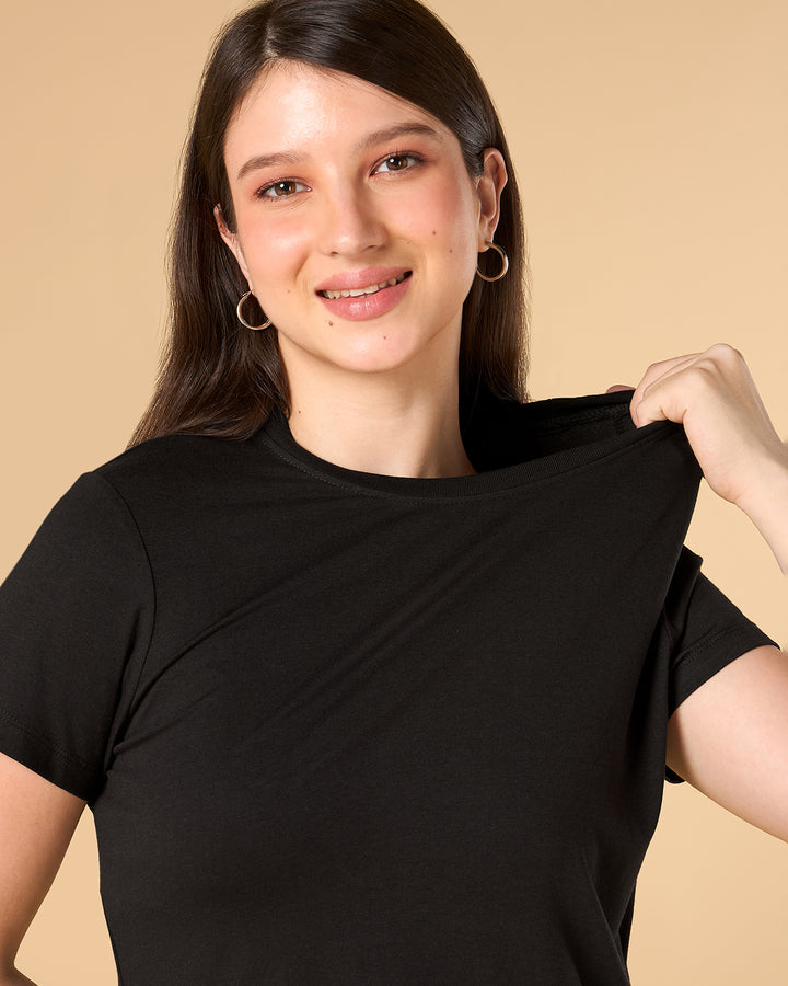 Ebony Bamboo Crew Neck
