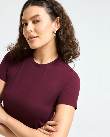 Bamboo Classic Crew - Cranberry