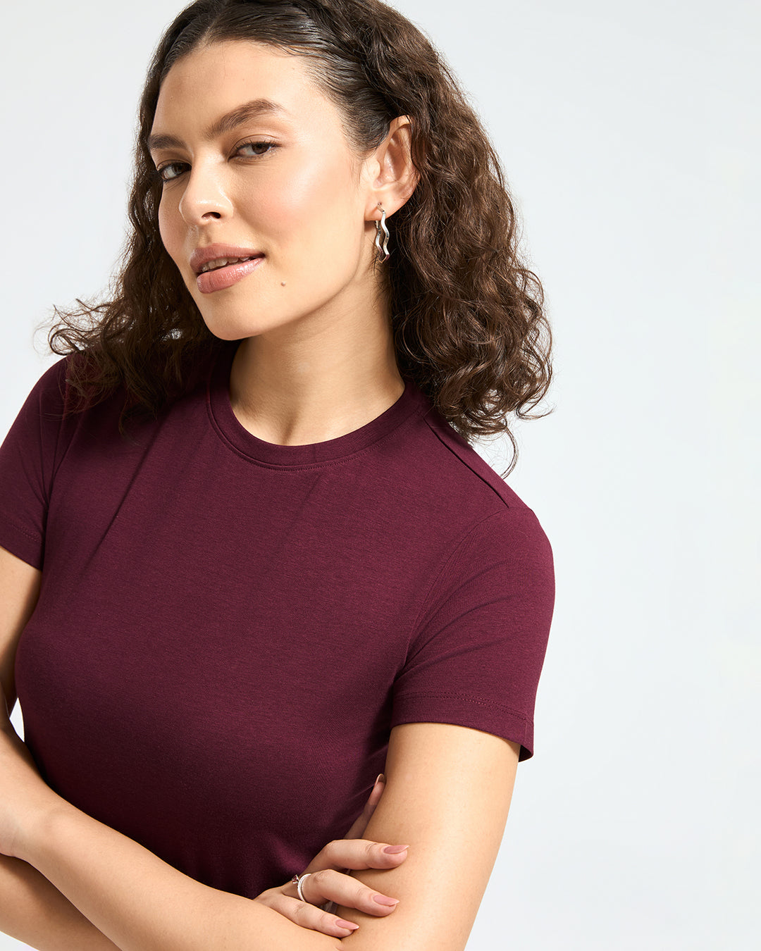 Bamboo Classic Crew - Cranberry