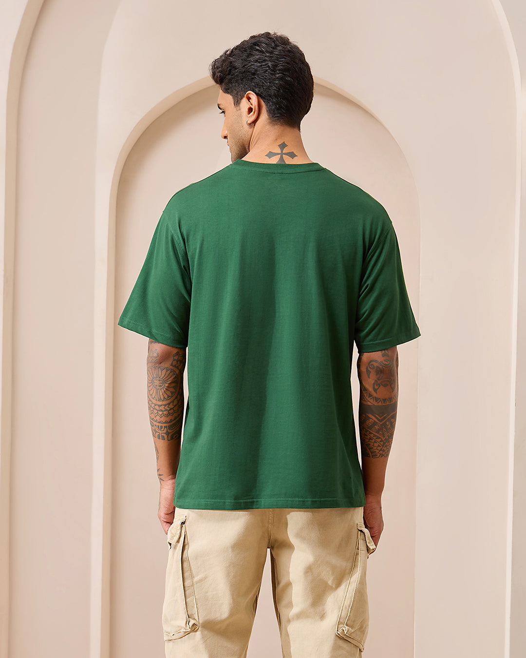 Bottle Green  Oversized Tee