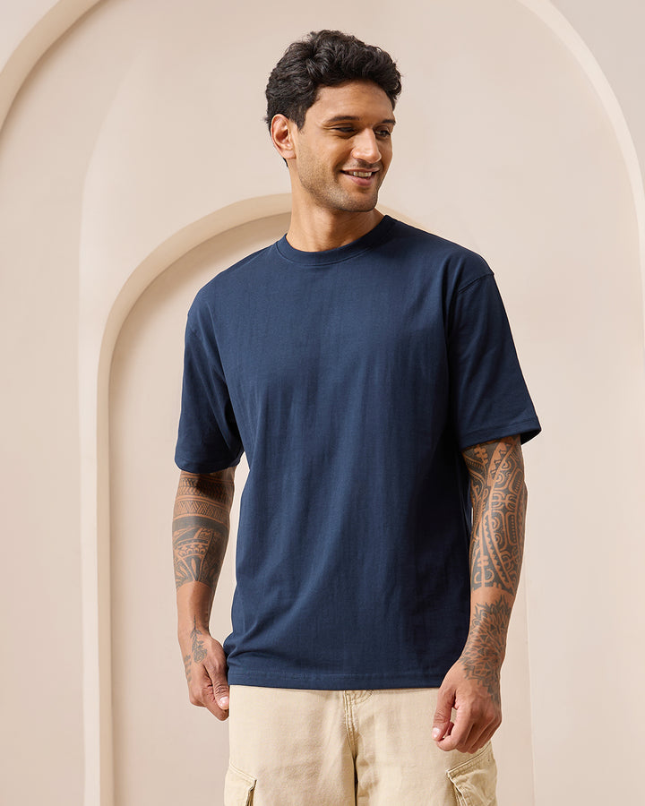 Navy Blue  Oversized Tee