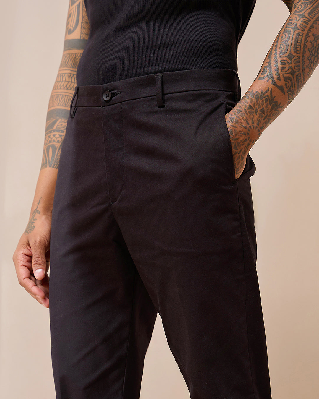 Charcoal Comfort Fit Cotton Chinos