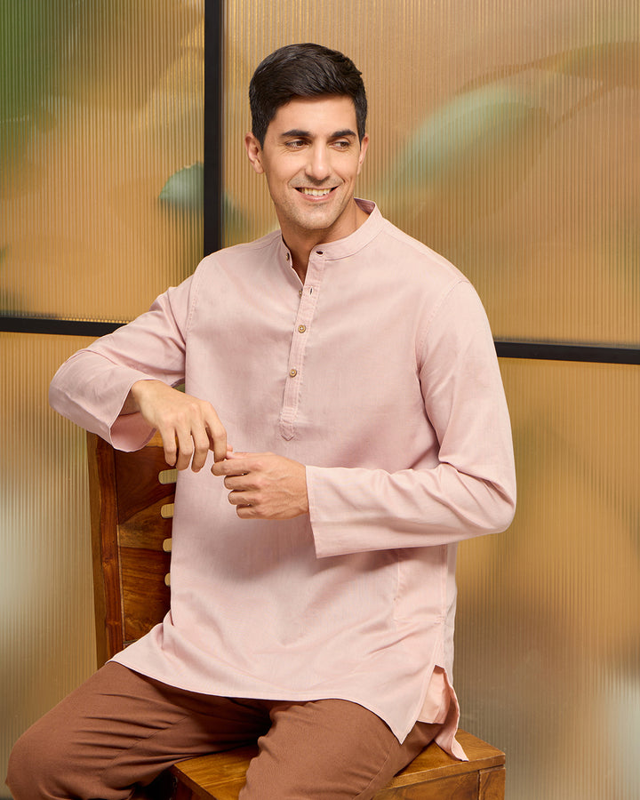 Carnation Linen Kurta