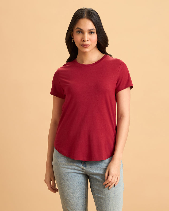 Cherry Bamboo Crew Neck