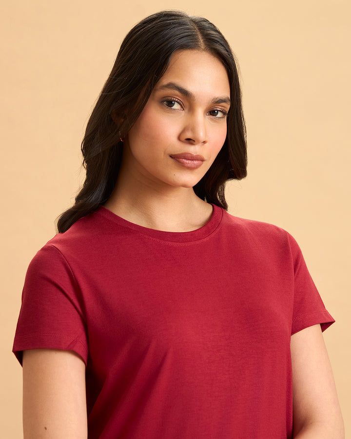 Cherry Bamboo Crew Neck