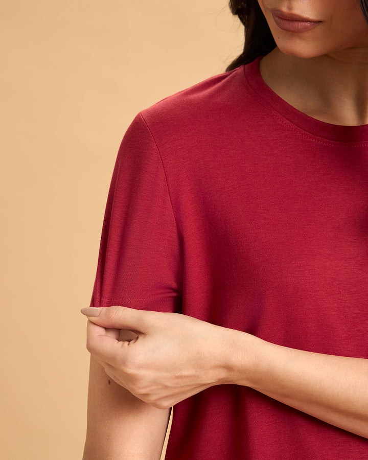 Cherry Bamboo Crew Neck