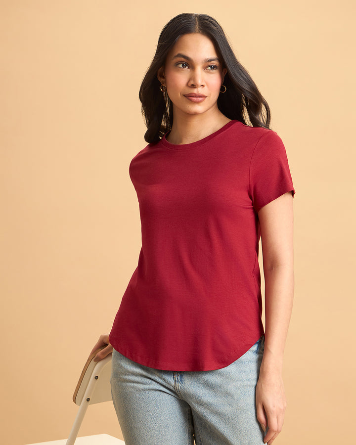 Cherry Bamboo Crew Neck