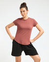 Bamboo Lounge T-Shirt - Dusky Rust