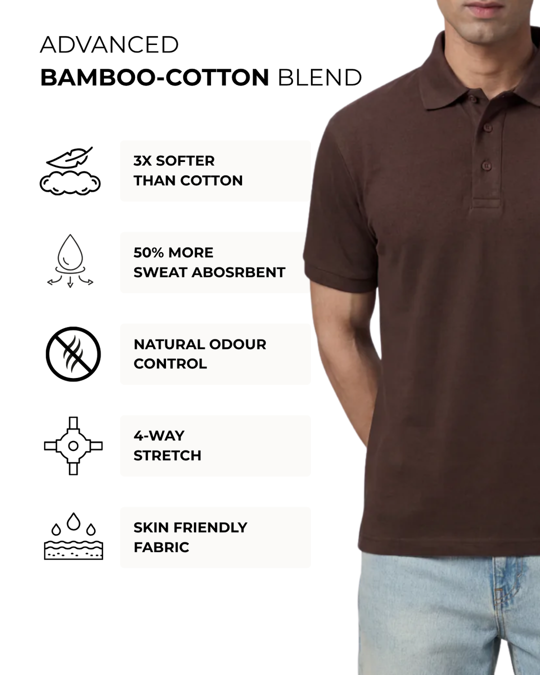 Bamboo Polo - Espresso