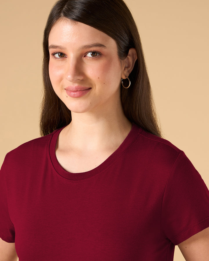 Cherry Bamboo Crew Neck