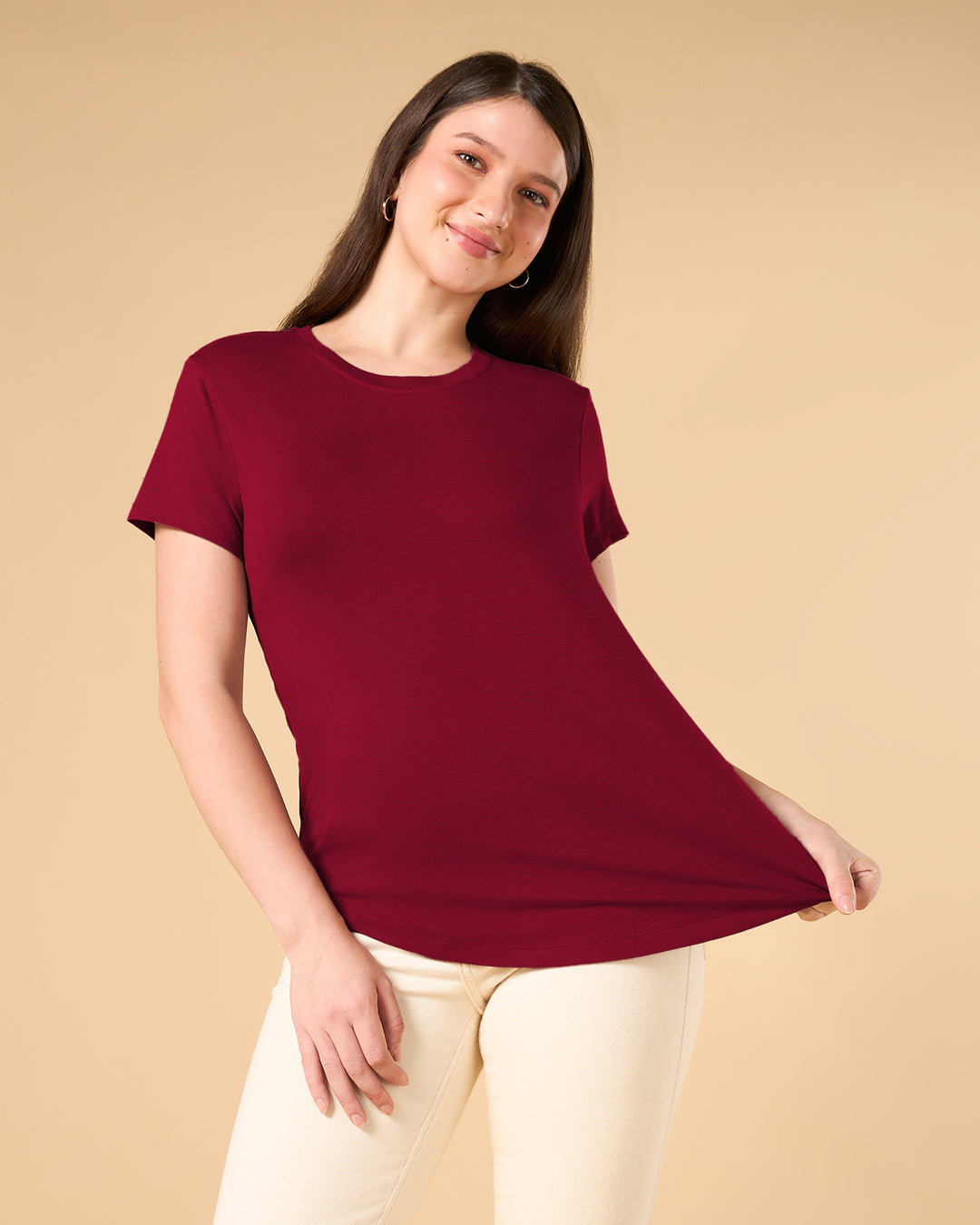 Cherry Bamboo Crew Neck