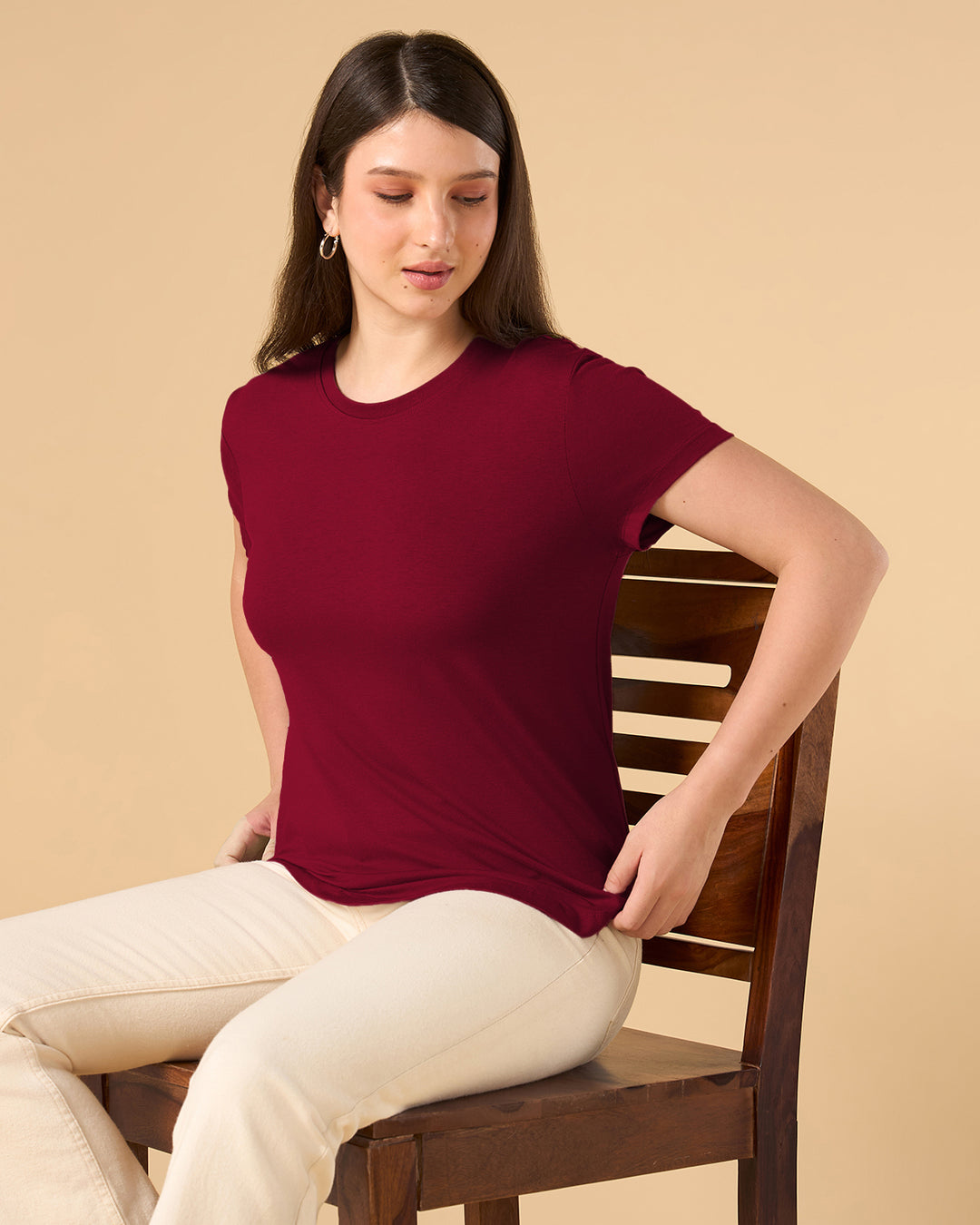 Cherry Bamboo Crew Neck