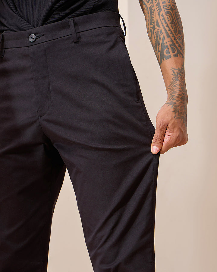 Charcoal Comfort Fit Cotton Chinos