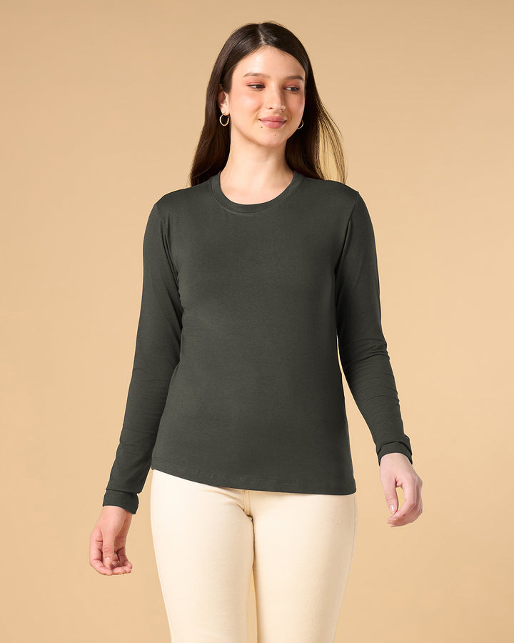 Muted Moss Bamboo Full-sleeve