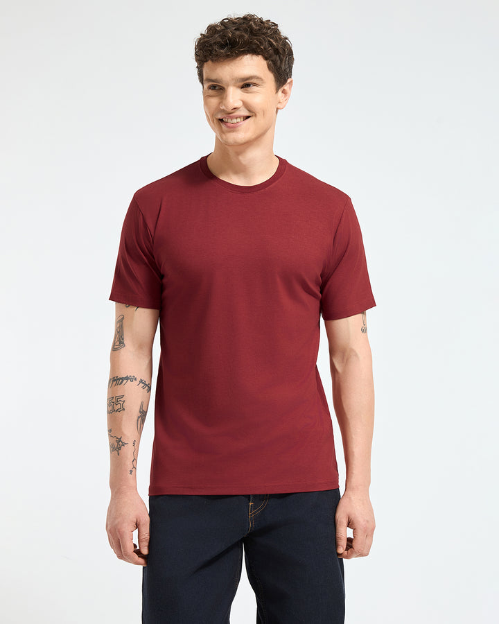 Bamboo Crew Neck - Mulberry