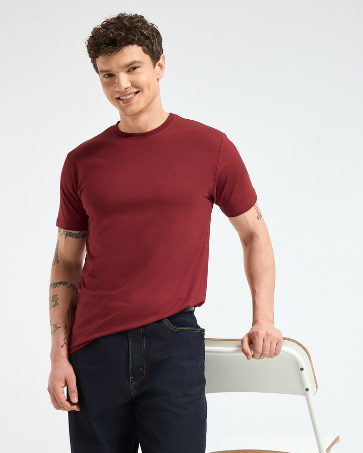 Bamboo Crew Neck - Mulberry