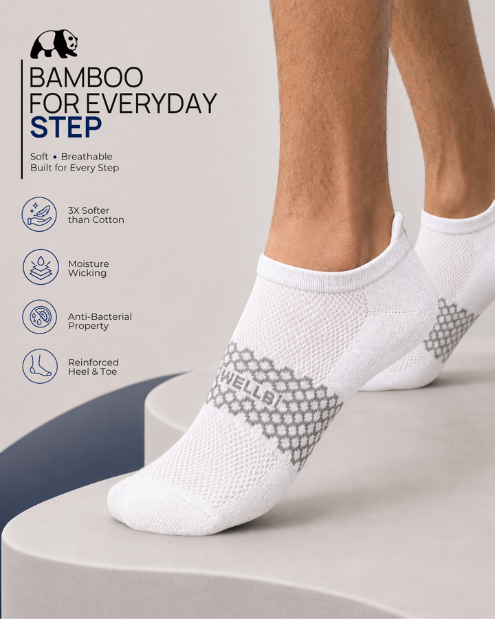 Men's Bamboo Ankle Socks - Pack of 3