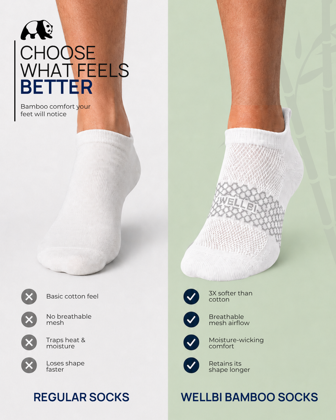 Men's Bamboo Ankle Socks - Pack of 3