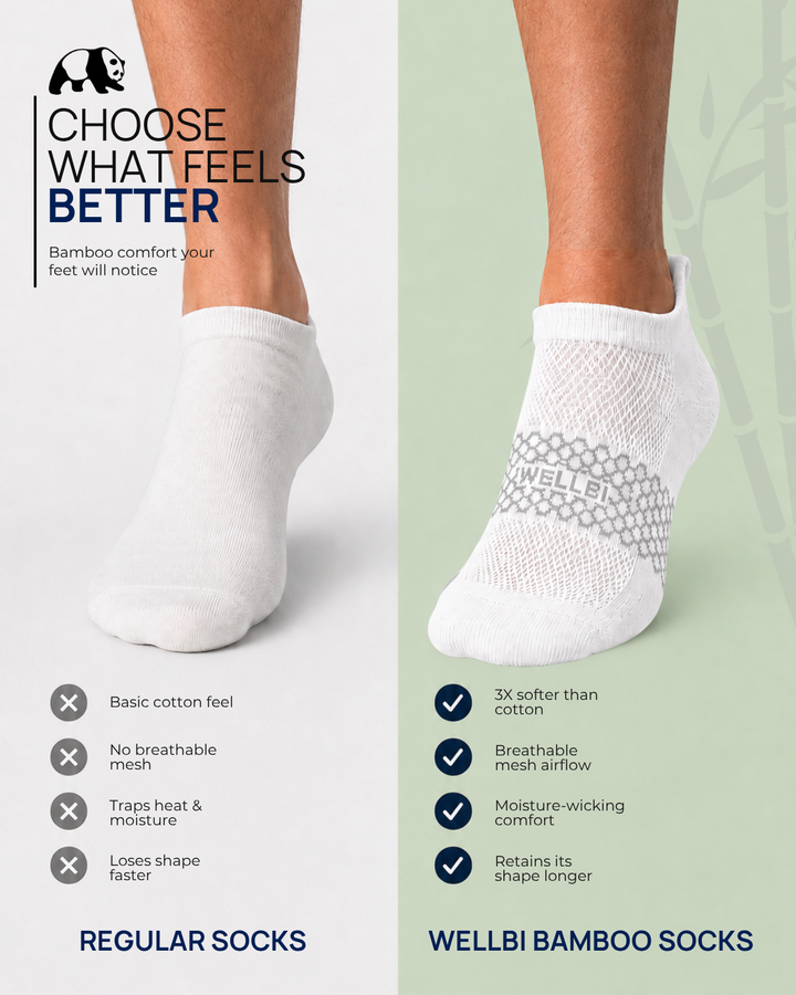 Men's Bamboo Ankle Socks - Pack of 3