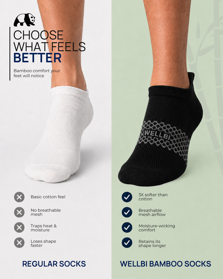 Men's Bamboo Ankle Socks - Pack of 3