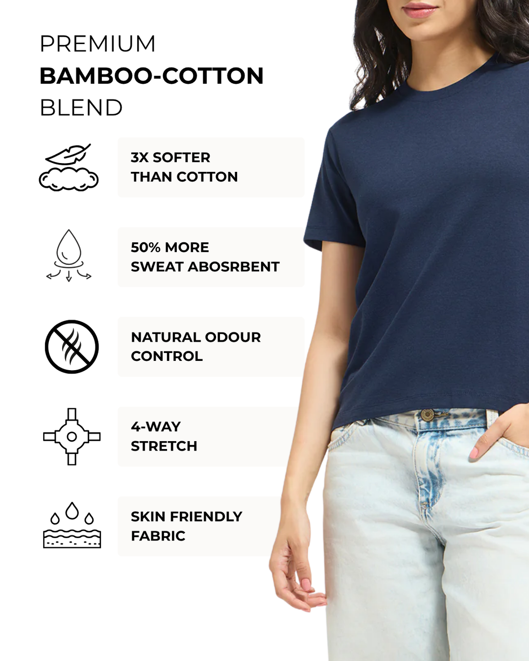 Women's Bamboo Cloud Crew Neck T-Shirt