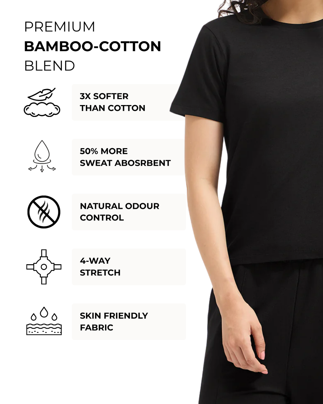 Women's Bamboo Cloud Crew Neck T-Shirt