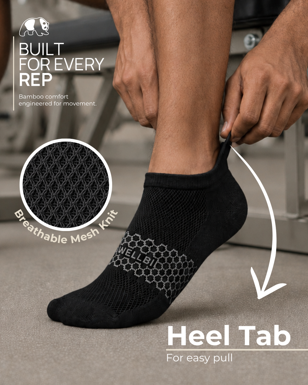Men's Bamboo Ankle Socks - Pack of 3
