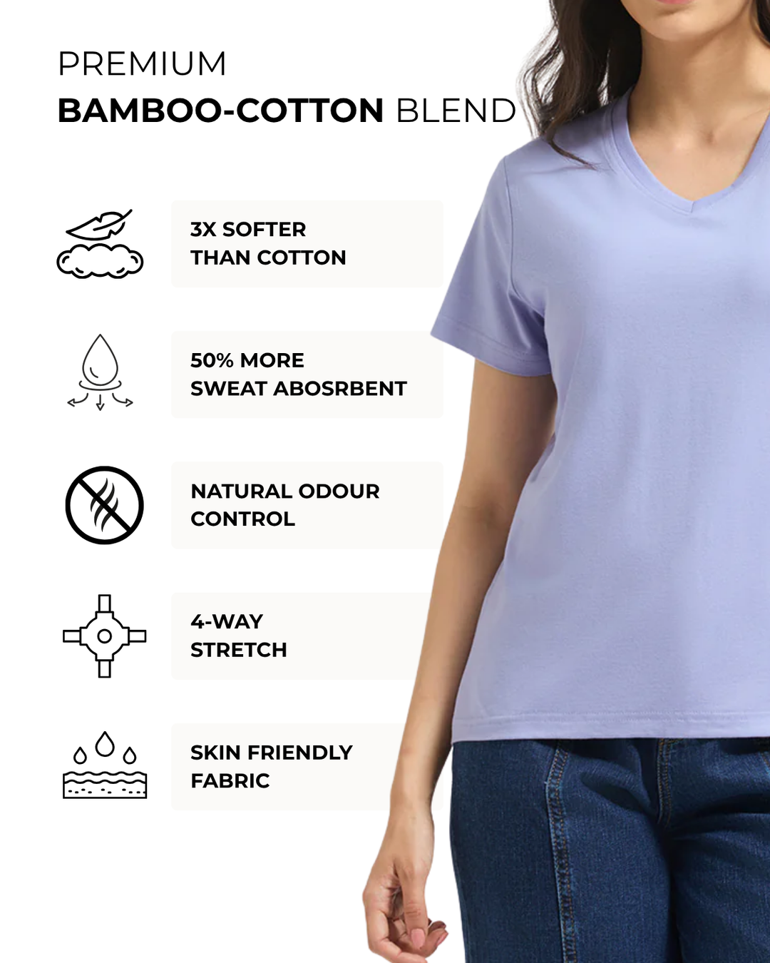 Women's Bamboo Cloud V-Neck T-Shirt