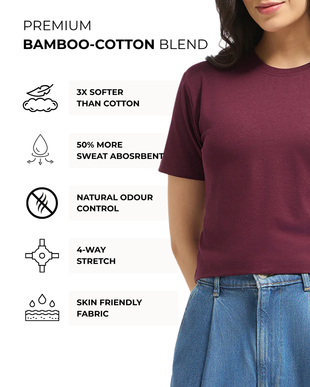 Women's Bamboo Cloud Crop Top