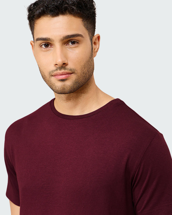 Bamboo Crew Neck - Claret
