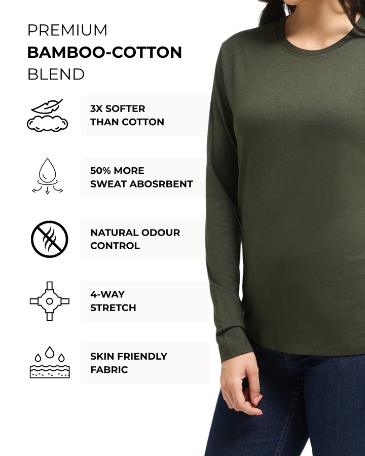 Bamboo Full-sleeve - Muted Moss