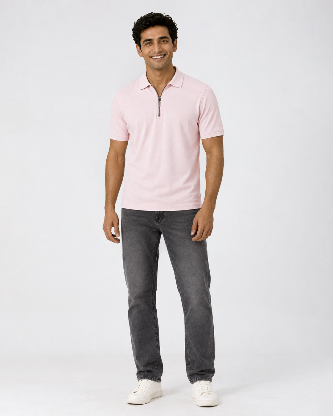 Men's Bamboo Core Zipper Polo