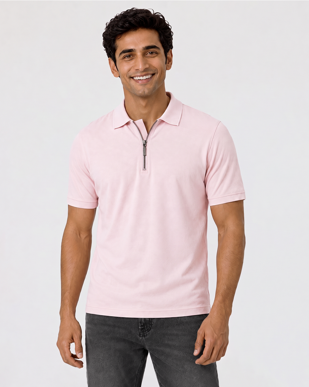 Men's Bamboo Core Zipper Polo