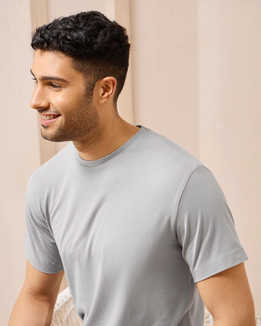 Wellbi Bamboo T-Shirt for Men, crafted from soft bamboo fabric for ultimate breathability, perfect for gym or casual wear.