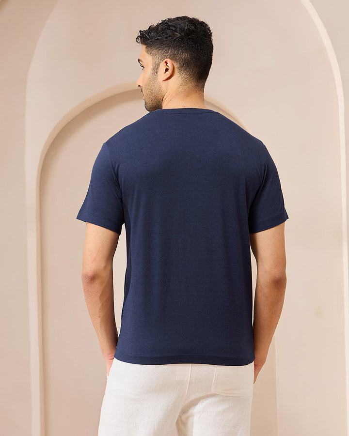 Wellbi Bamboo T-Shirt for Men, featuring a breathable and soft bamboo blend, perfect for casual wear and light exercise.