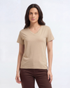 Bamboo V-Neck - Almond