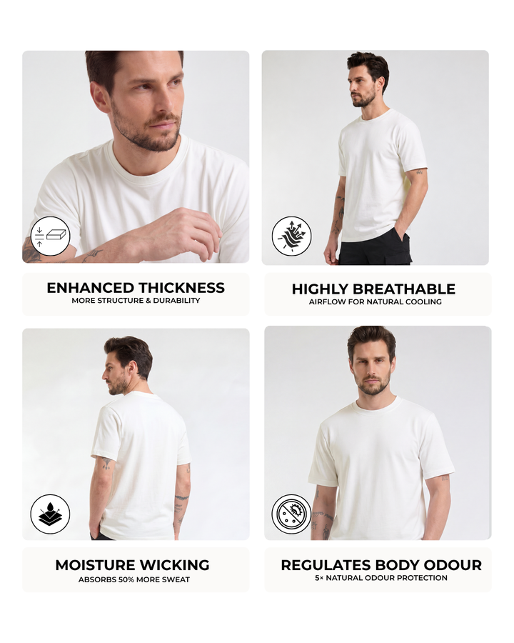 Men's Bamboo Heavy Crew Neck T-Shirt