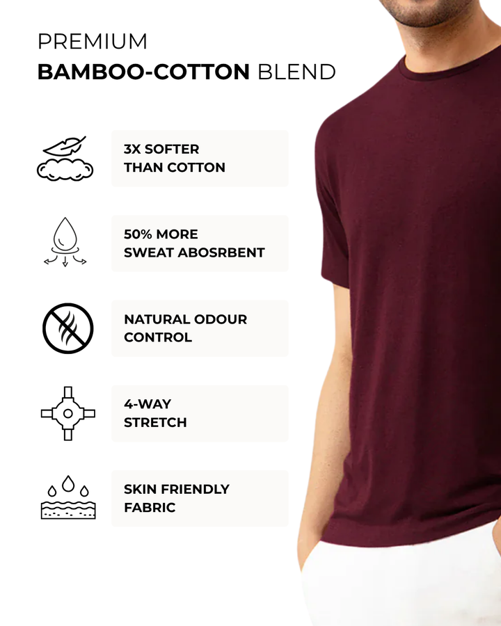 Bamboo Crew Neck - Claret