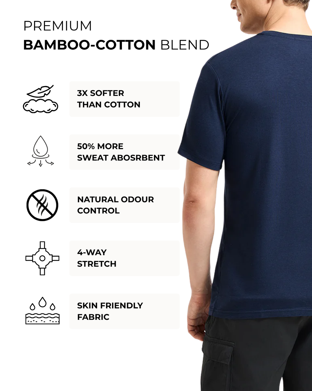 Bamboo Crew Neck - Midnight
