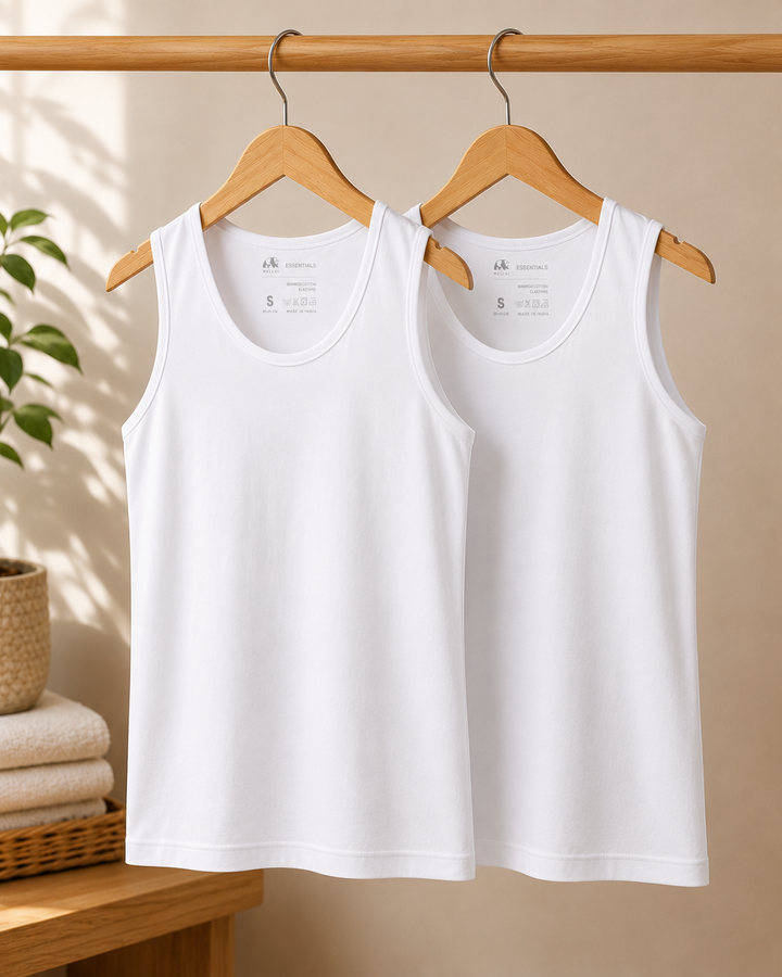 Men's Bamboo Active Vest - Pack of 2