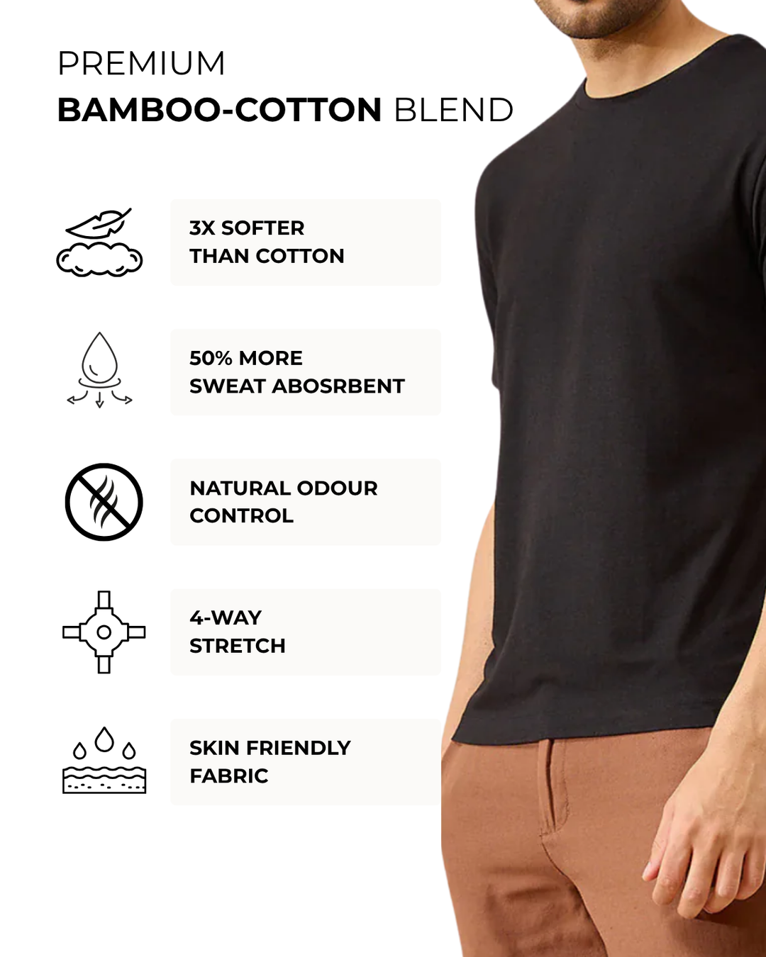 Men's Bamboo Cloud Crew Neck T-Shirt
