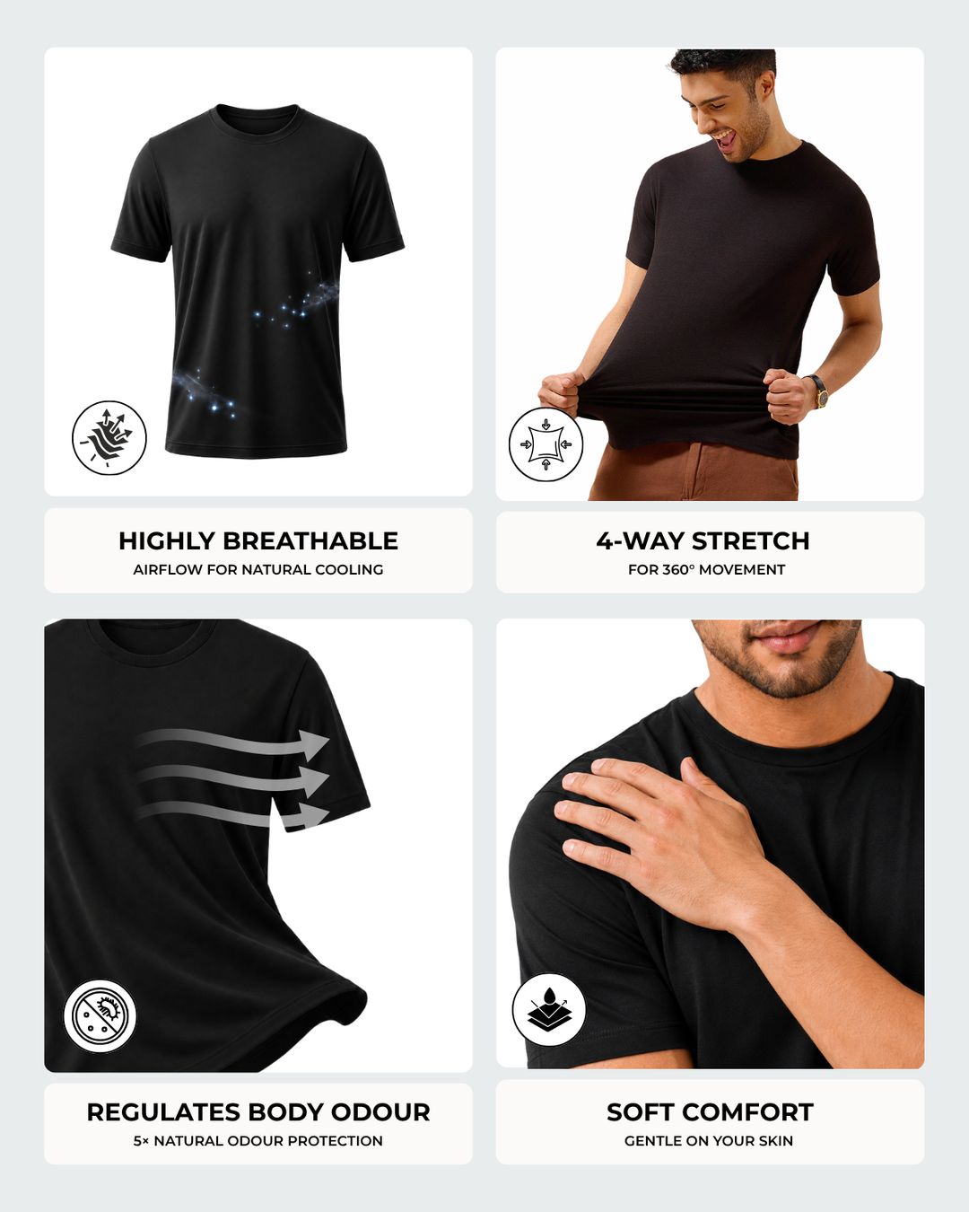Men's Bamboo Cloud Crew Neck T-Shirt